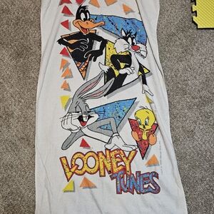 Looney Tunes Character Beach Towel Vintage 1990s
